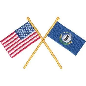 Authentic USA & Kentucky Embroidery Design
