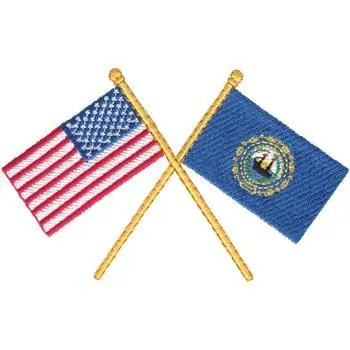 USA & New Hampshire Embroidery Design Viral