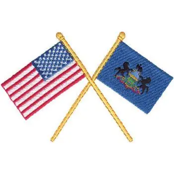 Handmade USA & Pennsylvania Embroidery Design