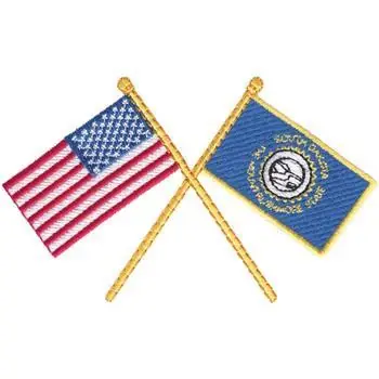USA & South Dakota Embroidery Design Reduced Price
