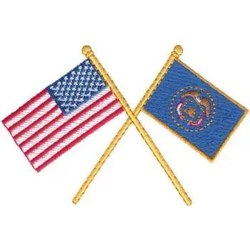 USA & Utah Embroidery Design Genuine