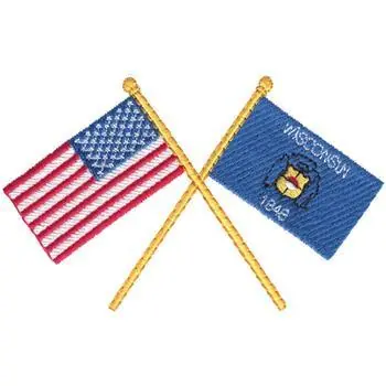 Brand New USA & WIsconsin Embroidery Design