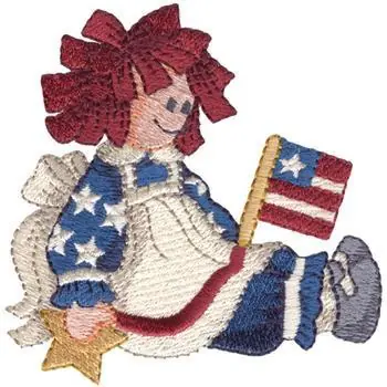 Americana Ragdoll Embroidery Design Limited Offer