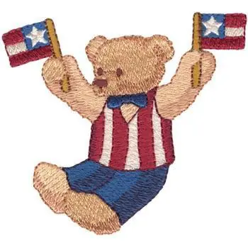 Americana Teddy Embroidery Design Warranty Included