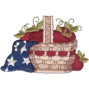 Free Delivery Apple Basket Embroidery Design