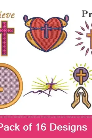 Warranty Included Pray Embroidery design pack by Favpro Designs, Embroidery Packs on EmbroideryDesigns.com