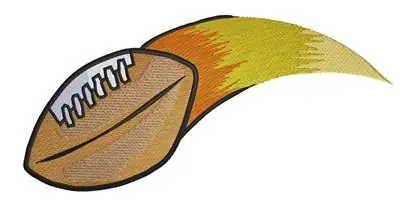 Flaming Football Embroidery Design Top Pick