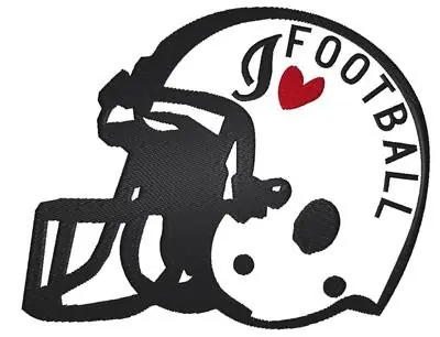 Football Helmet Outline Embroidery Design Seasonal Sale