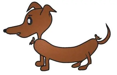 Weiner Dog Embroidery Design Same Day Shipping