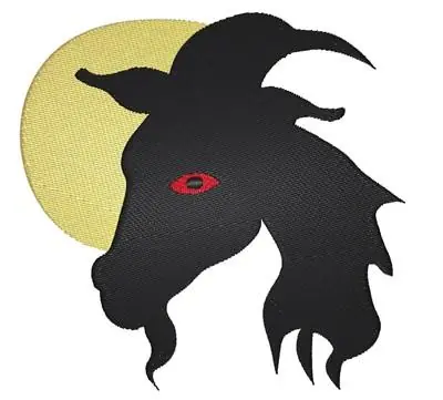 Best Seller Goat Head Silhouette Embroidery Design