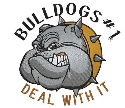 Bulldogs 1 Embroidery Design Final Sale