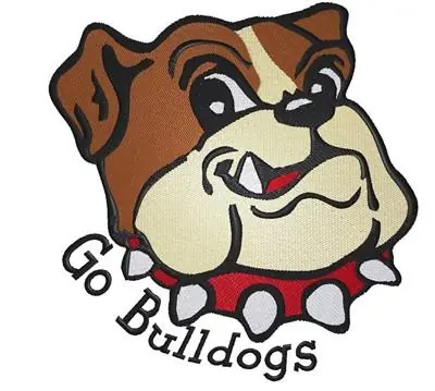 Secure Checkout Go Bulldogs Embroidery Design