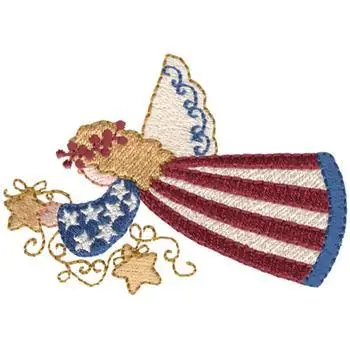 One Day Deal Americana Angel Embroidery Design