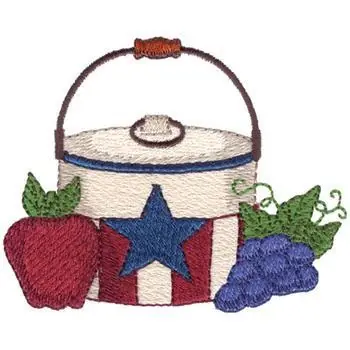 Americana Lunch Pail Embroidery Design Shop Now