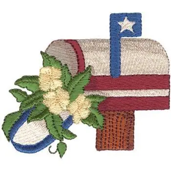 Americana Mailbox Embroidery Design Final Sale