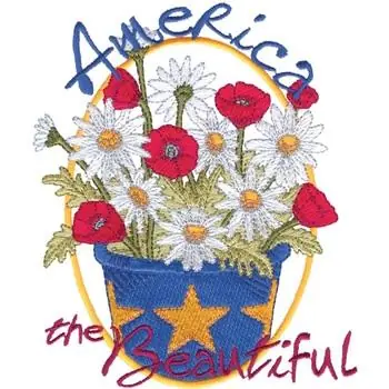 Direct From Manufacturer America The Beautiful Embroidery Design