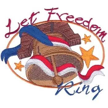 Trusted Brand Let Freedom Ring Embroidery Design