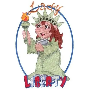 In Demand Lady Liberty Embroidery Design