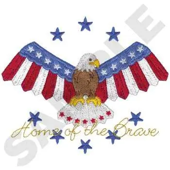 Seasonal Sale Home Of The Brave Embroidery Design
