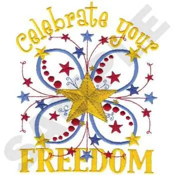 Budget Celebrate Freedom Embroidery Design