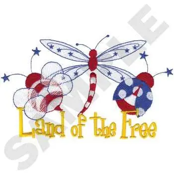 Land Of The Free Embroidery Design Shop Now