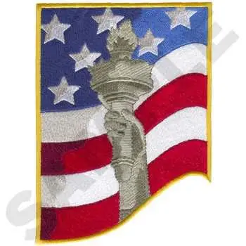 Liberty Torch Embroidery Design Today Only