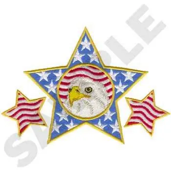 American Eagle & Stars Embroidery Design Wholesale