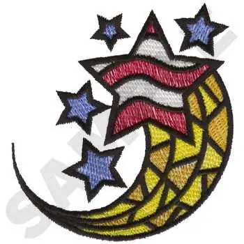 Direct From Factory USA Stars Embroidery Design