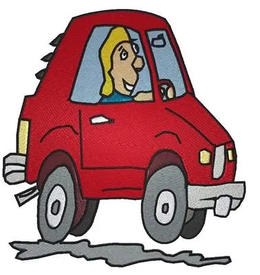Flash Sale Guy In Car Embroidery Design
