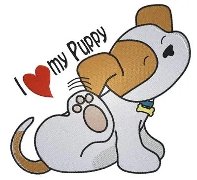 Bargain Love My Puppy Embroidery Design
