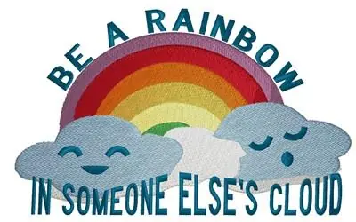 Be A Rainbow Embroidery Design High Quality