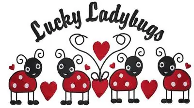 Lucky Ladybugs Embroidery Design Order Now