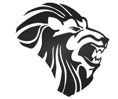 Roaring Lion Embroidery Design Authentic