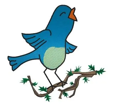 Original Bluebird Embroidery Design