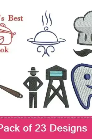 Occupations Embroidery design pack by Favpro Designs, Embroidery Packs on EmbroideryDesigns.com Best Price