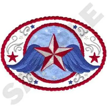Direct From Manufacturer Winged Star Applique Embroidery Design