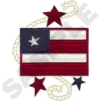 Editor’s Pick American Flag Applique Embroidery Design