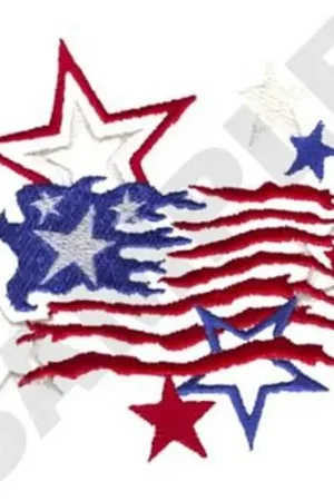 Get Yours American Flag W Stars Embroidery Design