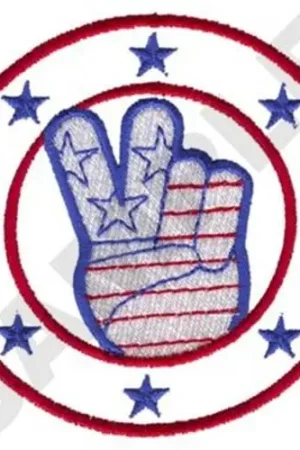 Peace Sign Embroidery Design Same Day Shipping