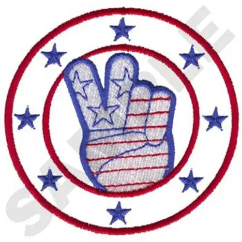 Peace Sign Embroidery Design Same Day Shipping