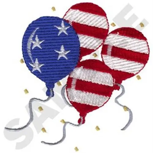 Place Order Patriotic Balloons Embroidery Design