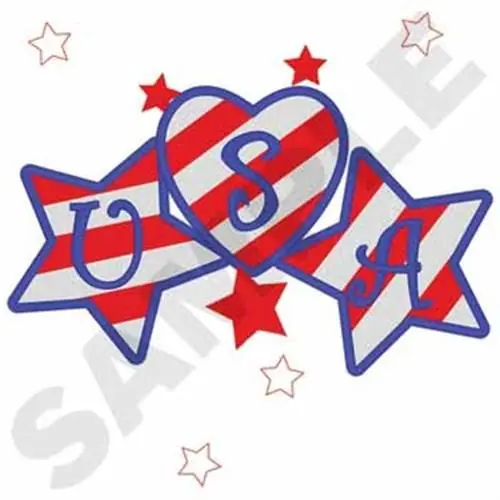USA Stars Embroidery Design Holiday Sale