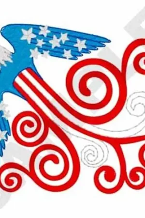Clearance Eagle Flying Embroidery Design