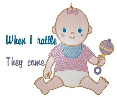 Hot Deal When I Rattle Embroidery Design