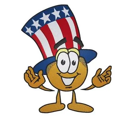 Editor’s Pick Patriotic Smiley Embroidery Design