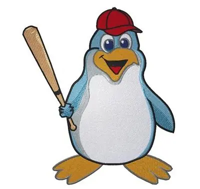 Reduced Price Penguin Baseball Embroidery Design