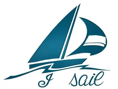 Modern I Sail Embroidery Design