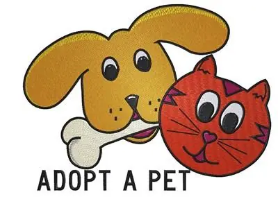 Adopt A Pet Embroidery Design Last Chance