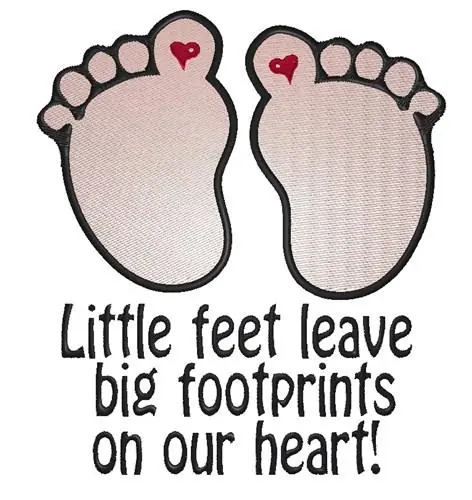 Clearance Little Feet Embroidery Design