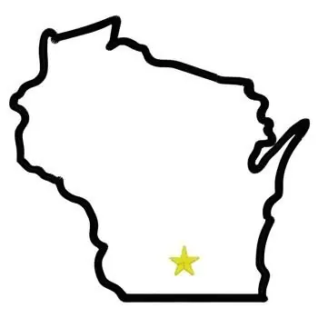 Worldwide Shipping Wisconsin Embroidery Design